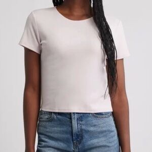 Express Light Pink Short Sleeve Tee